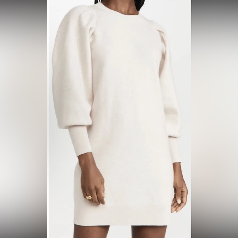 Ulla Johnson Wool Viviana Puff Sleeve Sweater Dress Skirt Top Shirt~P/XS,Petite